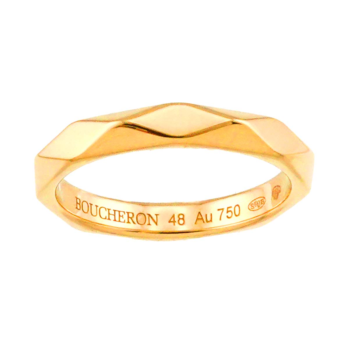 Facet Ring 18K YG 750 Size48 4.5(US)