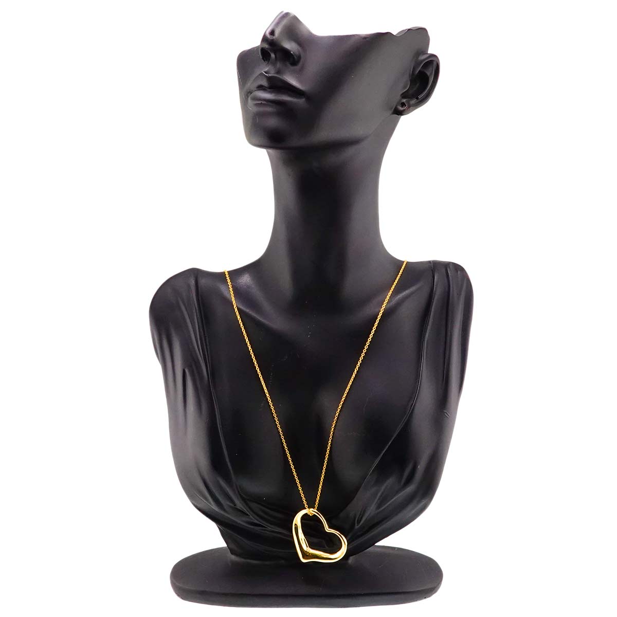 Open Heart Long Necklace 18K Yellow Gold 750