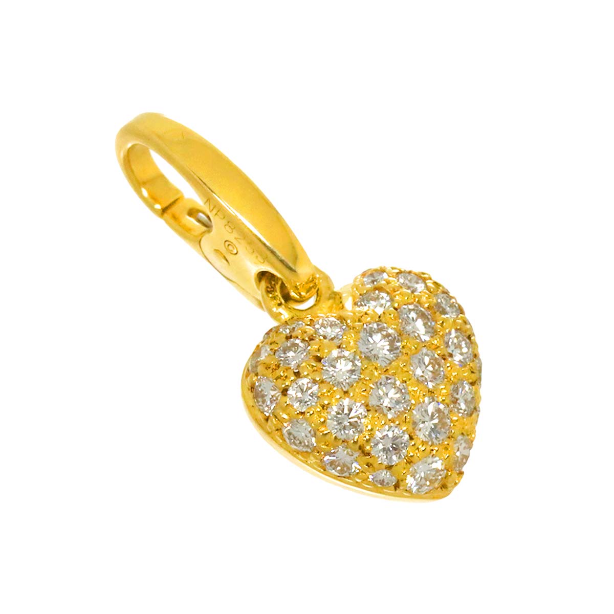 Heart Diamond Pendant Top 18K Yellow Gold 750