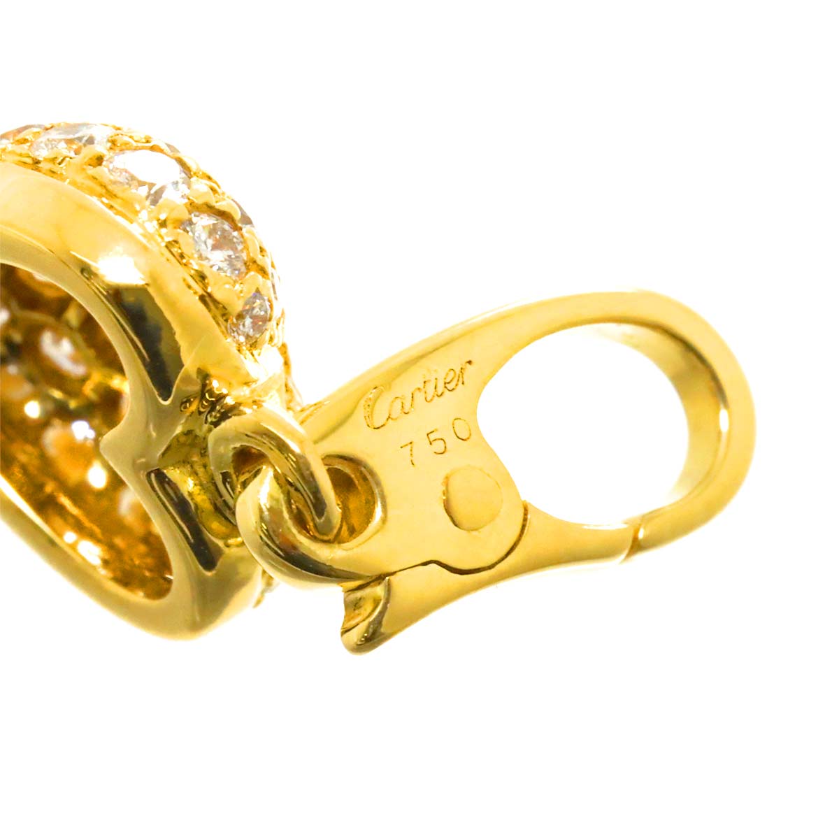 Heart Diamond Pendant Top 18K Yellow Gold 750