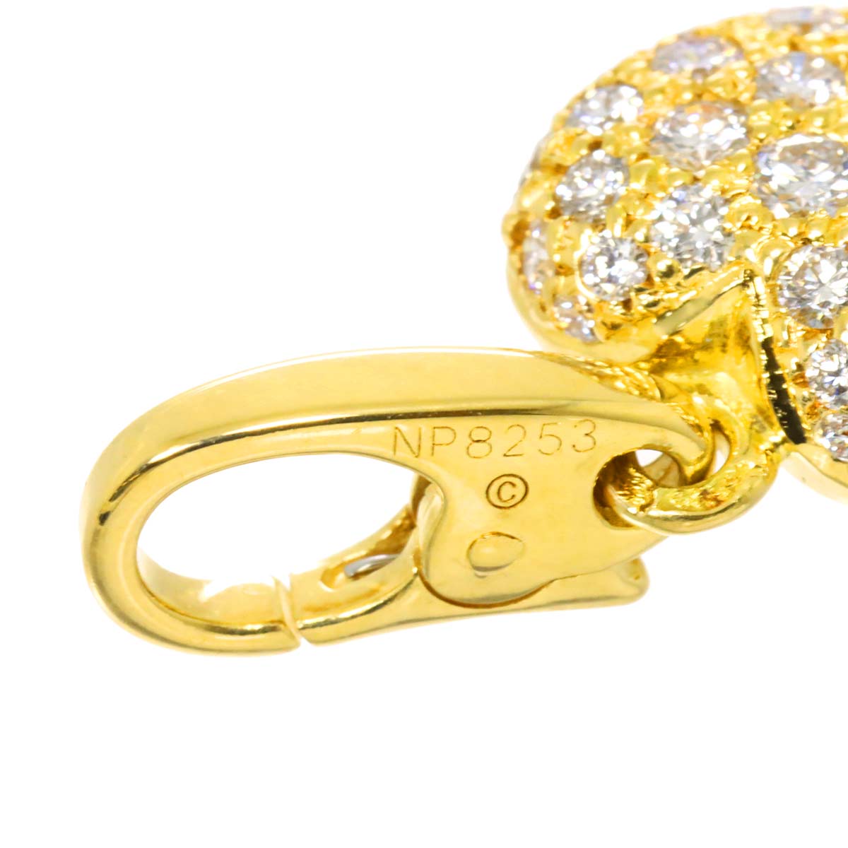 Heart Diamond Pendant Top 18K Yellow Gold 750