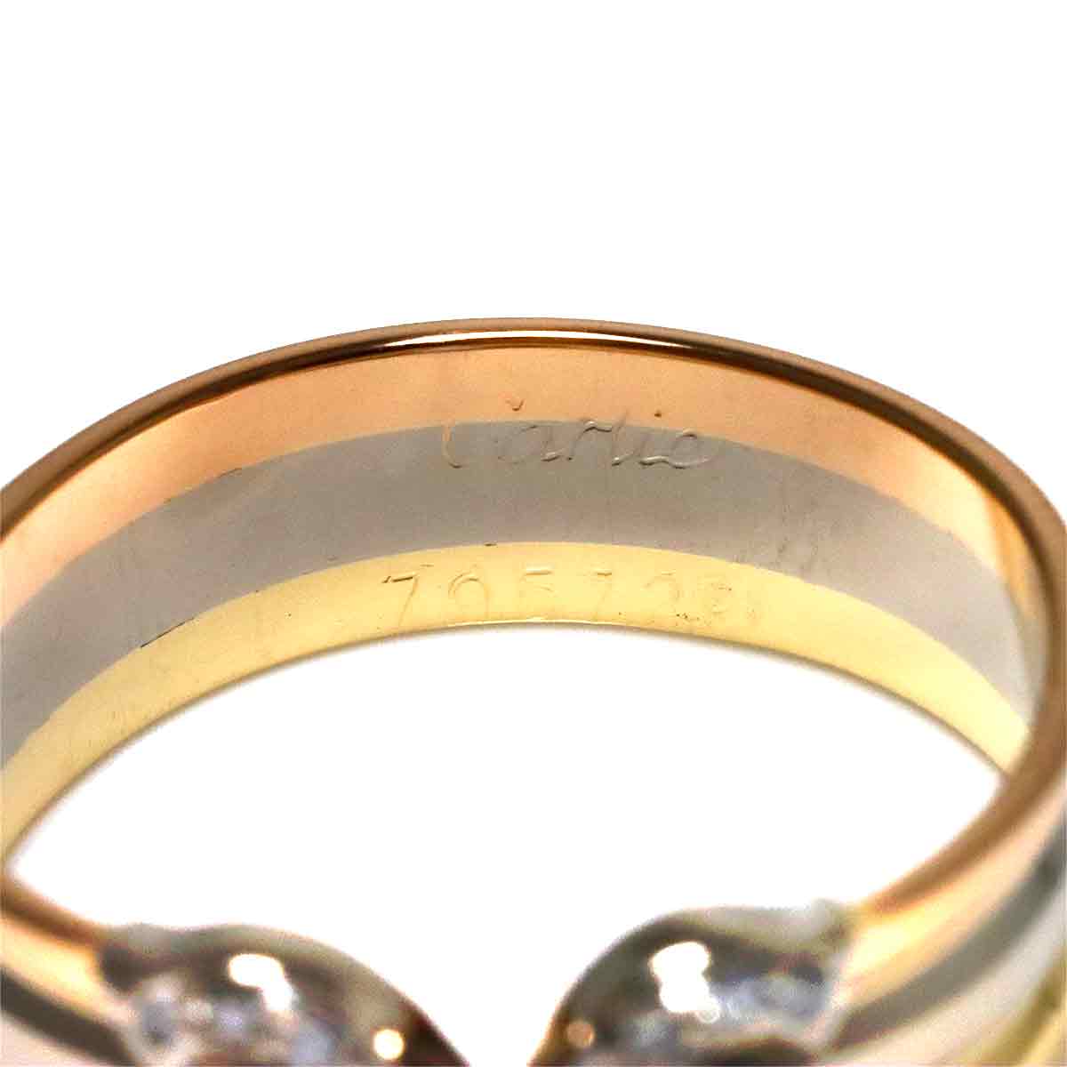 C2 Diamond Ring 18K YG WG PG 750 Size55 6.75(US)