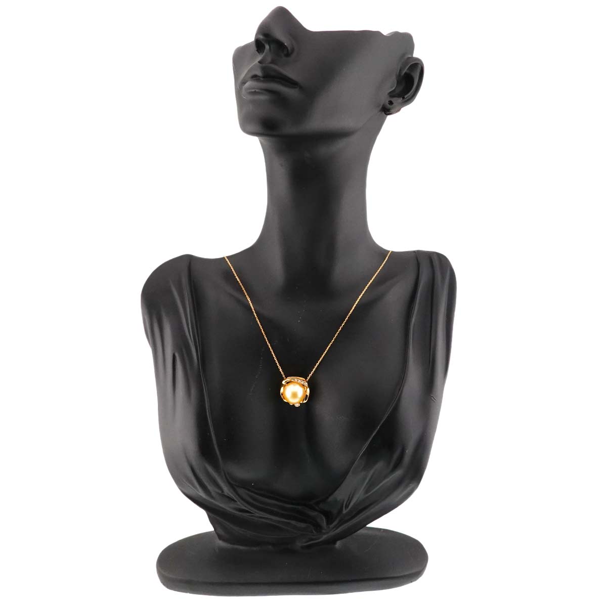 South Sea pearl 12.3mm Diamond 0.10ct Necklace 18K YG 750