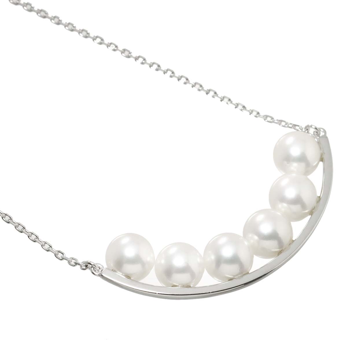 Balance Akoya Pearl 6.3mm Necklace 18K White Gold 750