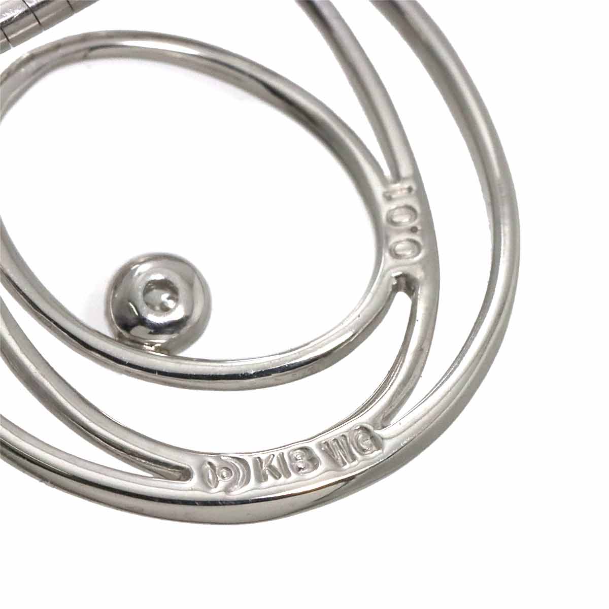 Diamond 0.01ct Necklace 18K WG White Gold 750