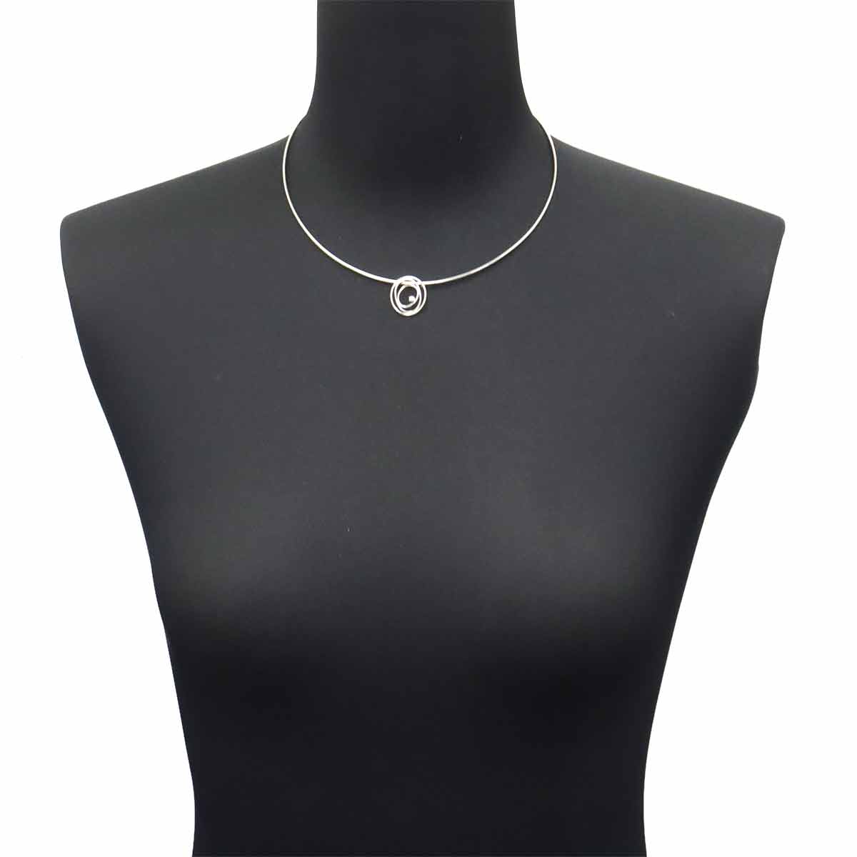 Diamond 0.01ct Necklace 18K WG White Gold 750