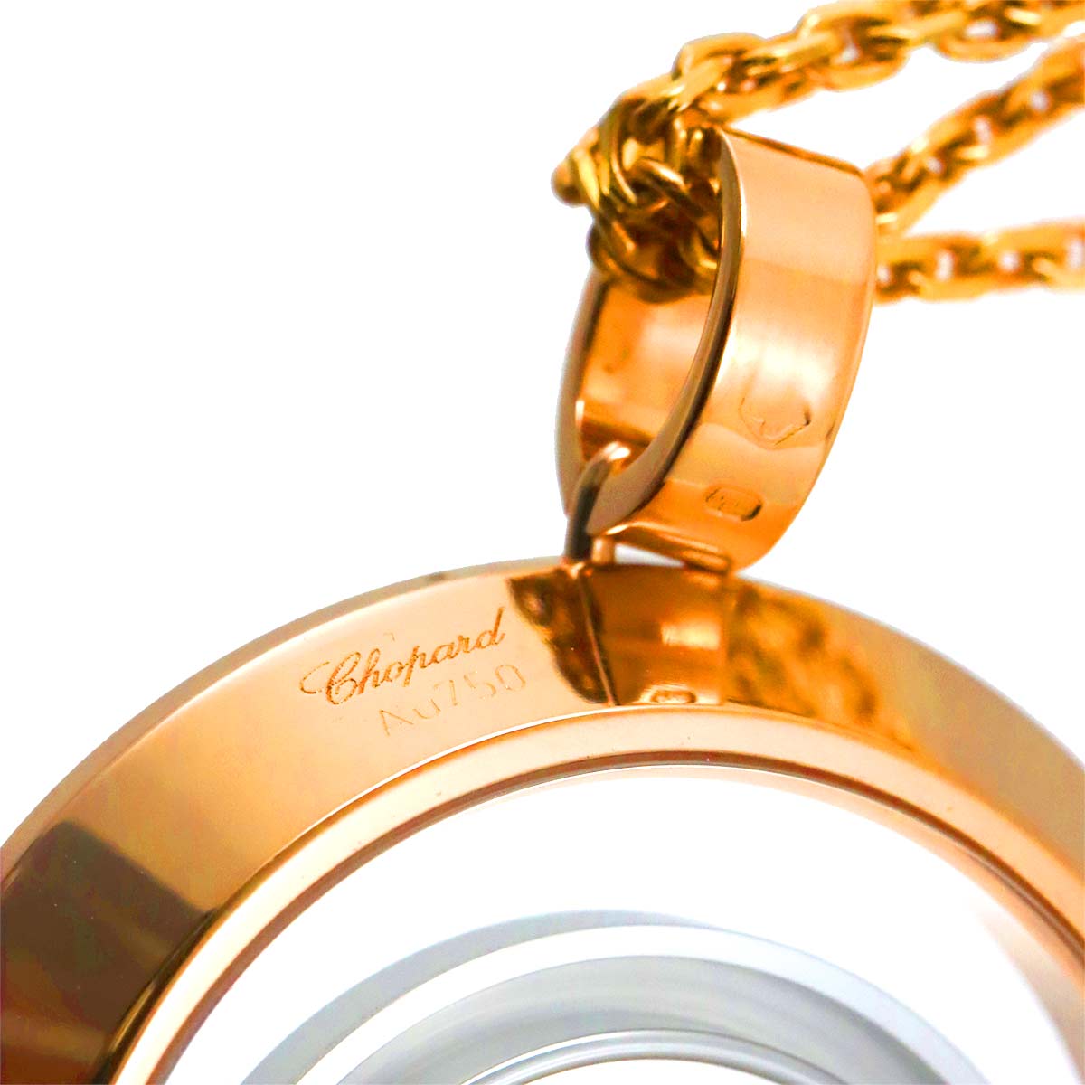 Happy Spirit Diamond Necklace 18K WG PG 750