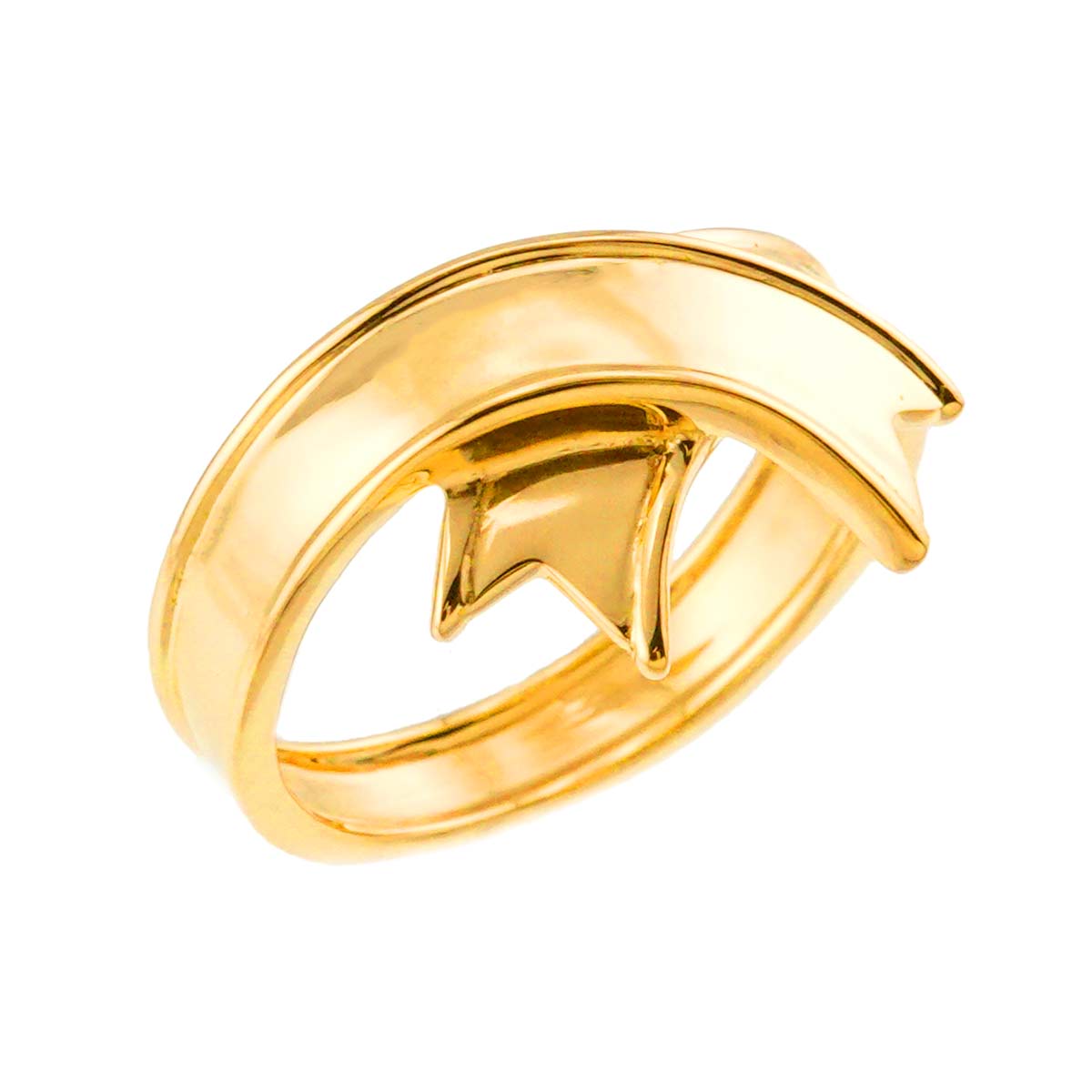 Ribbon Ring 18K Yellow Gold 750 size6.75(US)