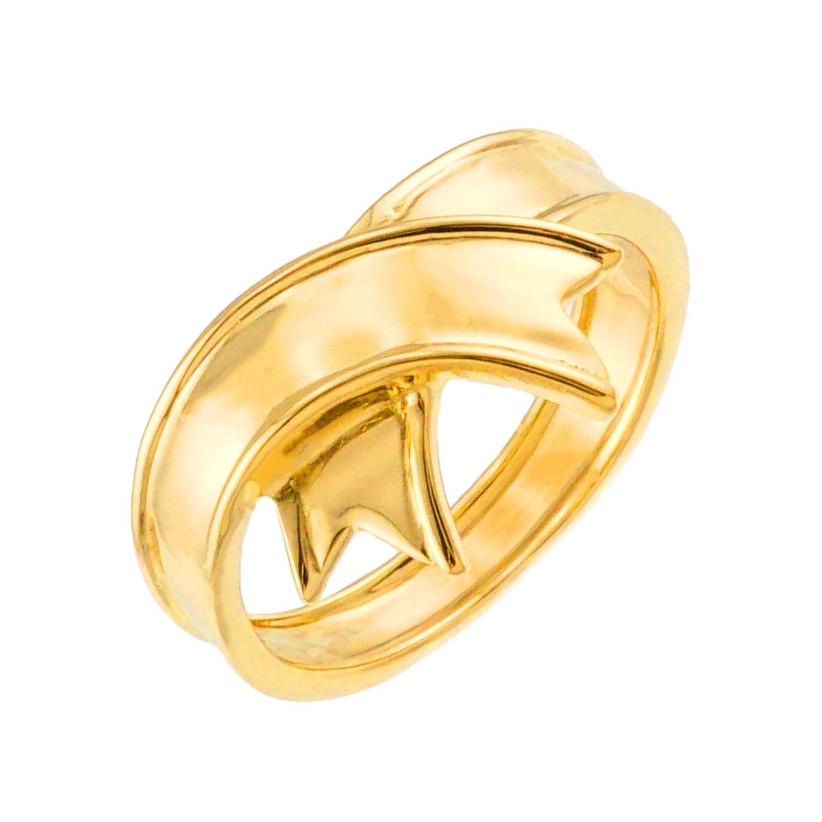 Ribbon Ring 18K Yellow Gold 750 size6.75(US)