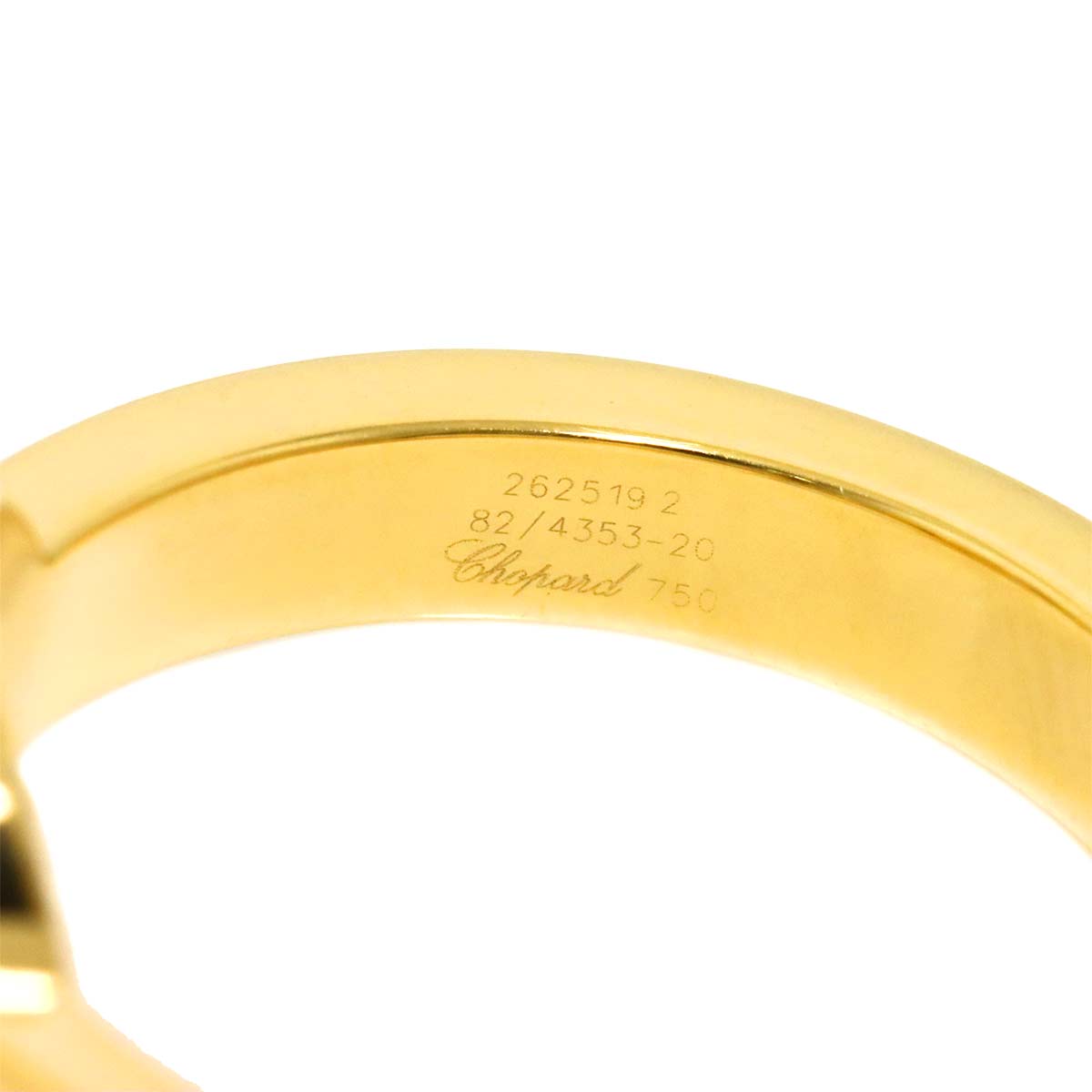 Happy Diamond Heart Ring 18K YG 750 Size6(US)