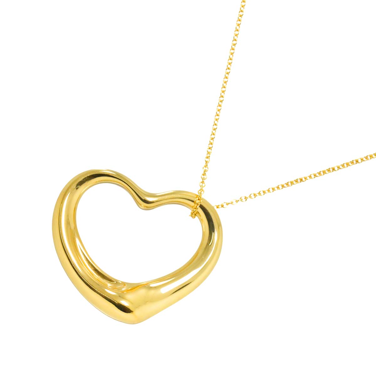 Open Heart Necklace 18K Yellow Gold 750