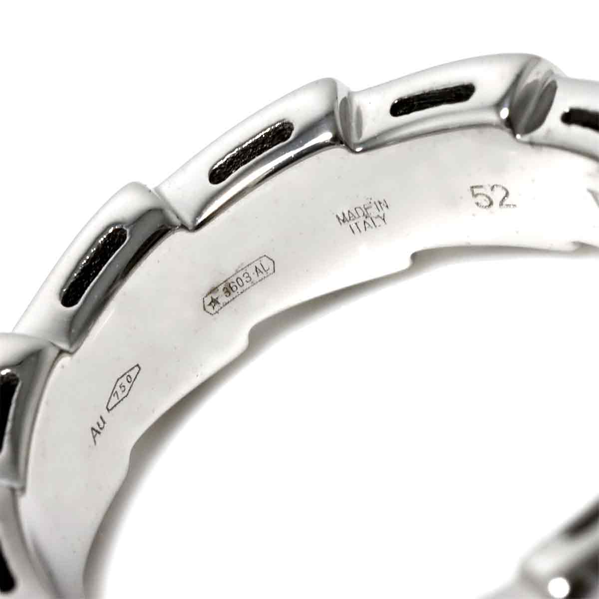 Serpenti Viper Diamond Ring 18K White Gold 750 size52 6(US)