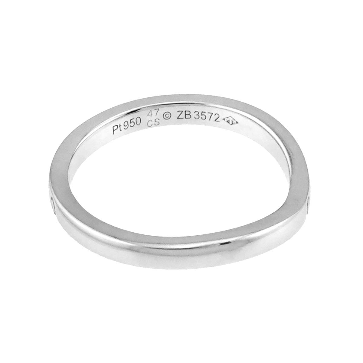 Ballerine curve Diamond 3P Ring Pt Pt size47 4(US)