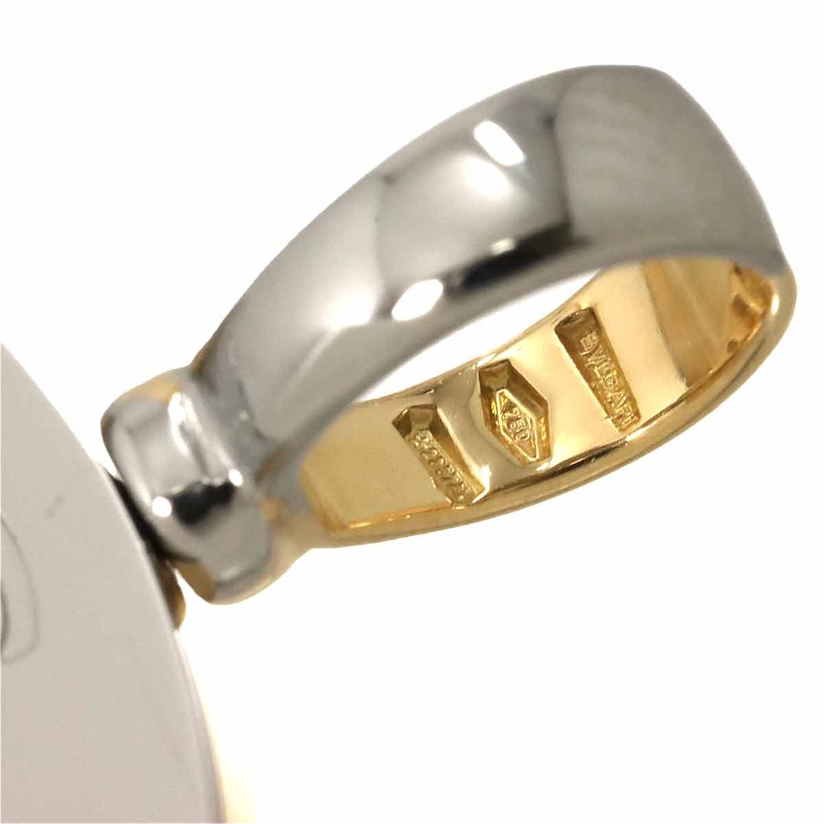 Double Logo Onyx Mother of Pearl Pendant Top 18K YG 750 STEEL