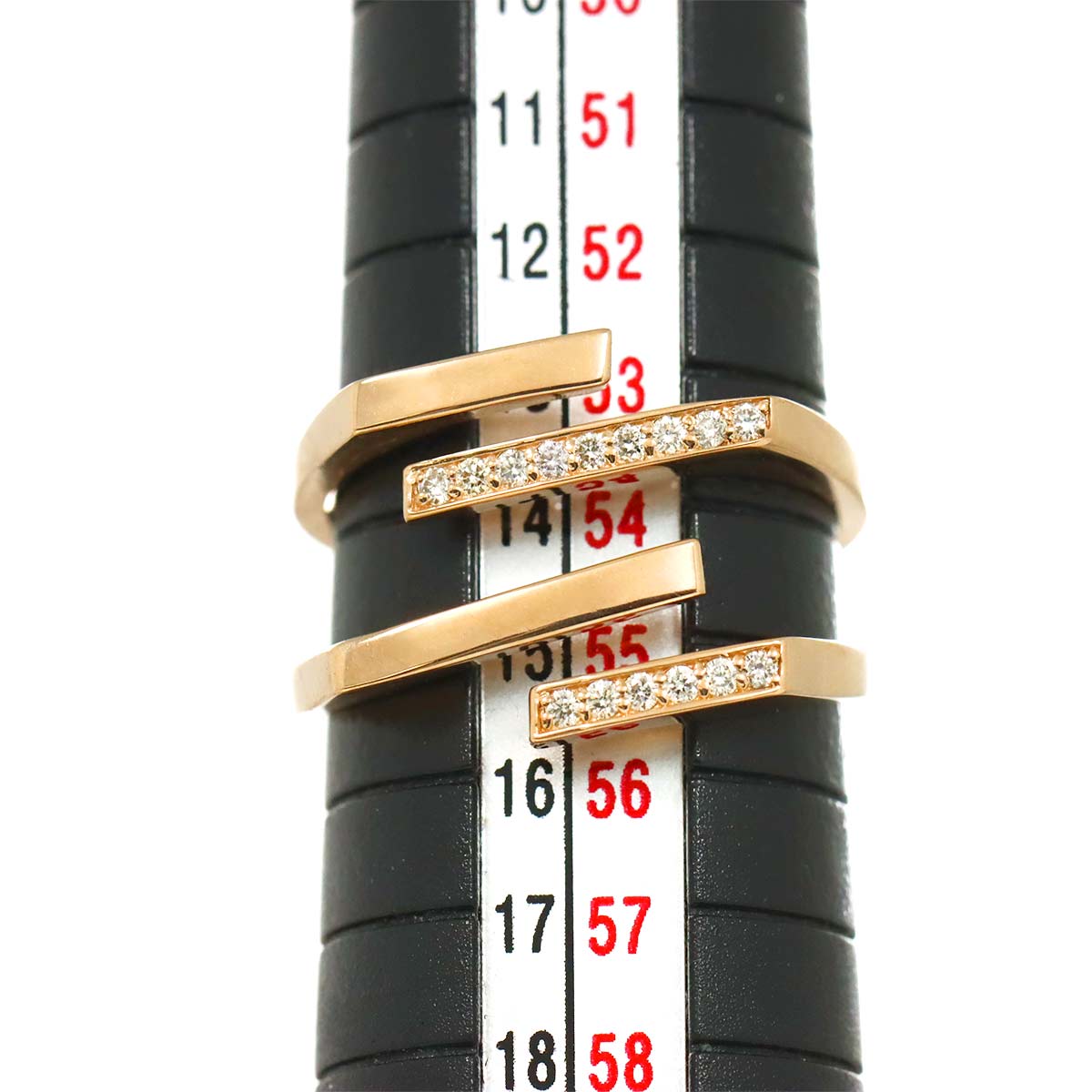 Diamond 0.12ct Ring 18K PG Pink Gold 750 Size6.75(US)