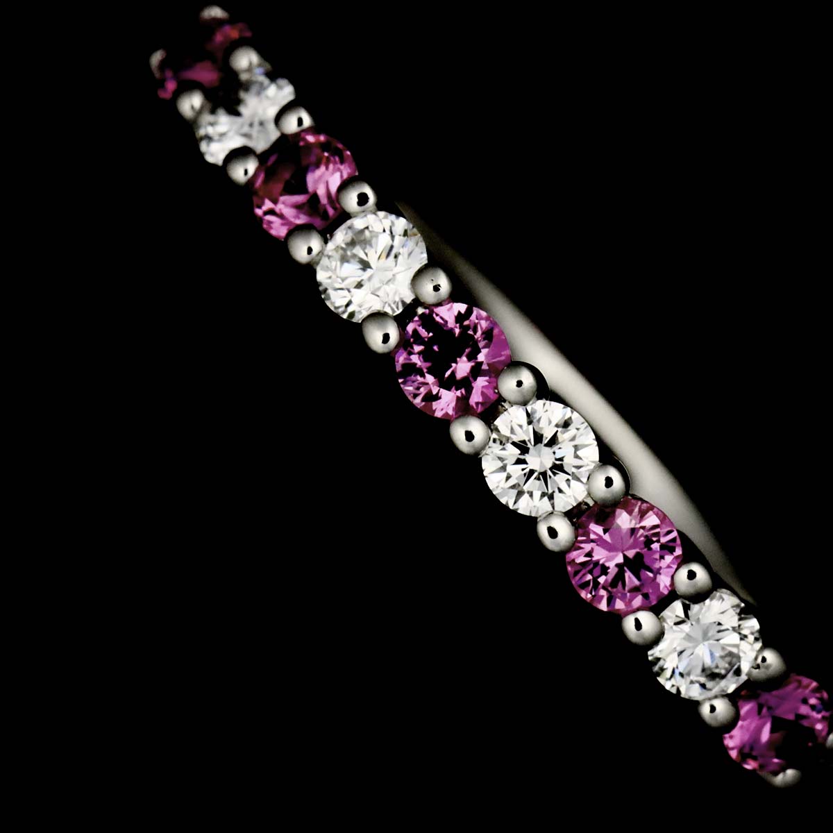 Sapphire Diamond Ring Pt size4.75-5(US)