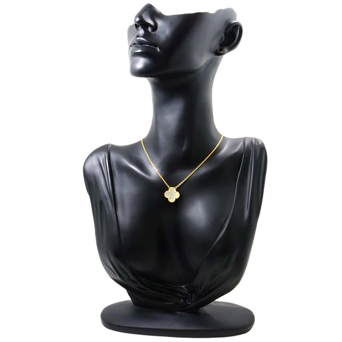 Vintage Alhambra MotherofPearl MOP Necklace 18K YG 750