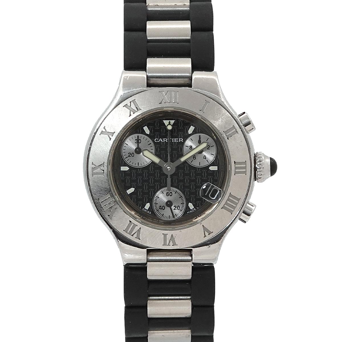 Must 21 Chronoscaph W10198U2 Quartz Black Dial Ladies Watch