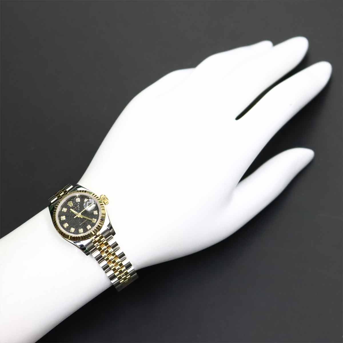 Datejust 179173G Serial D 750 YG 10P Diamond Black Dial