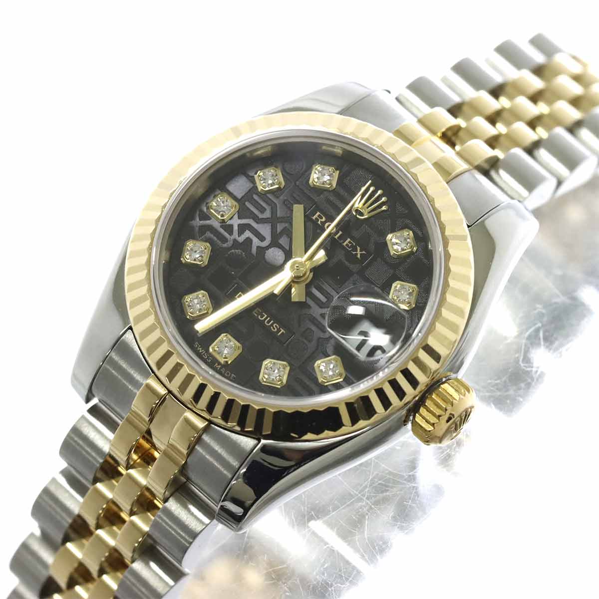 Datejust 179173G Serial D 750 YG 10P Diamond Black Dial