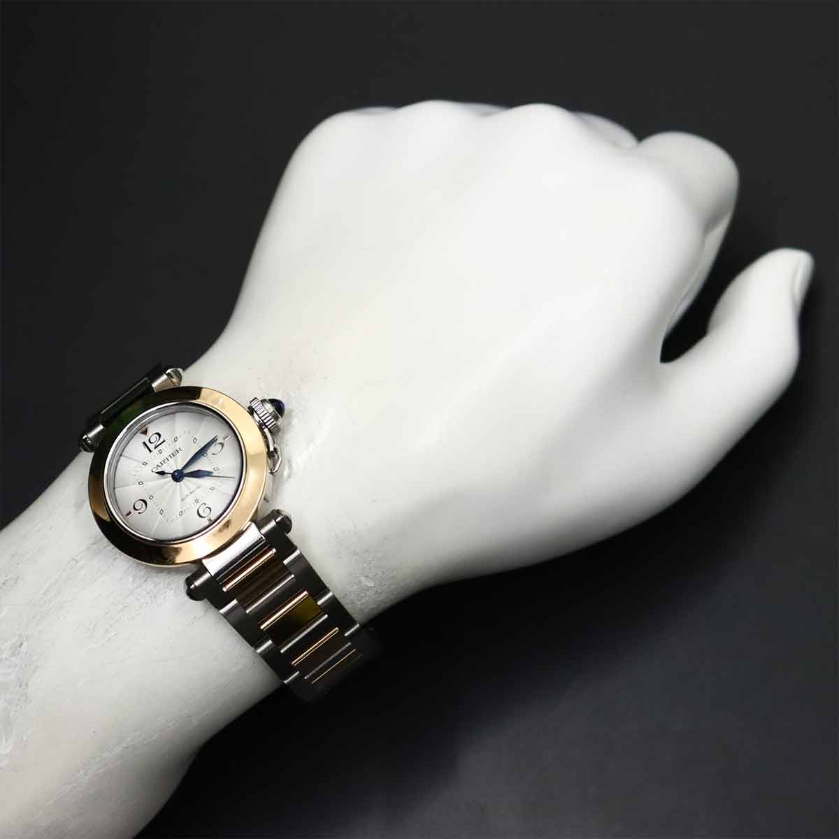 Pasha W2PA0008 Automatic 750 Pink Gold Silver Dial Mens Watch