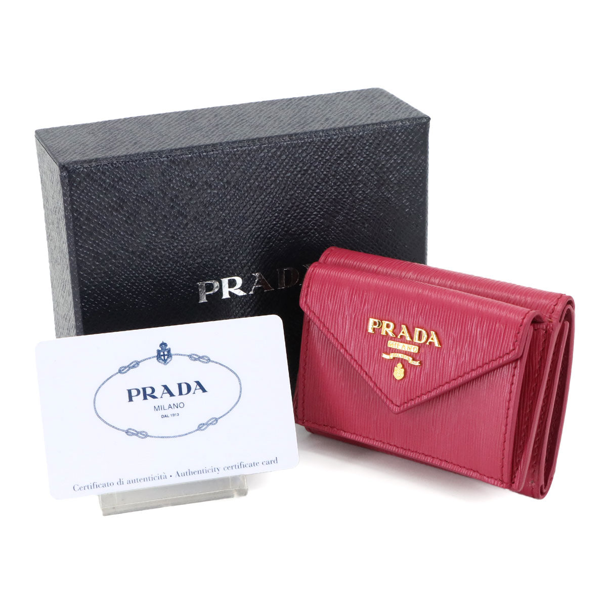 Compact Wallet Leather Ibisco Pink 1MH021 Purse 90304197