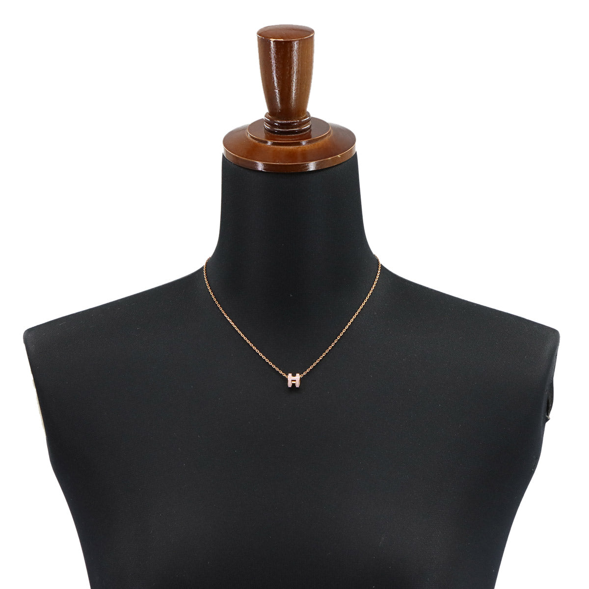 Mini Pop H Chain Necklace Rose dragee Pink gold Accessory