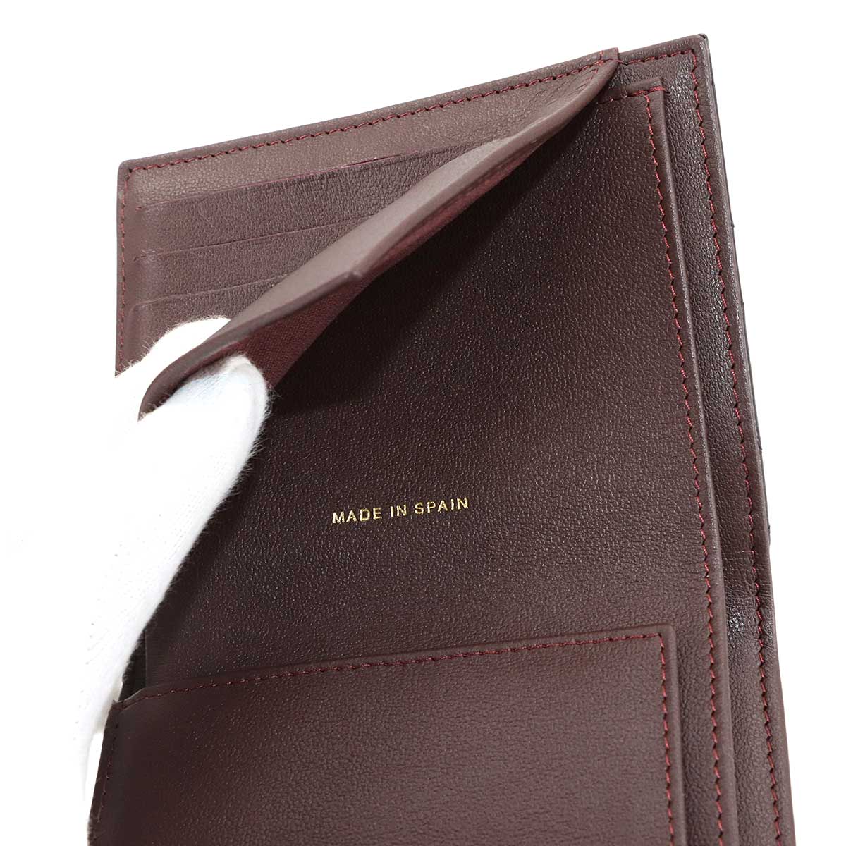 Matelasse Compact Wallet Leather Black AP0231 Purse