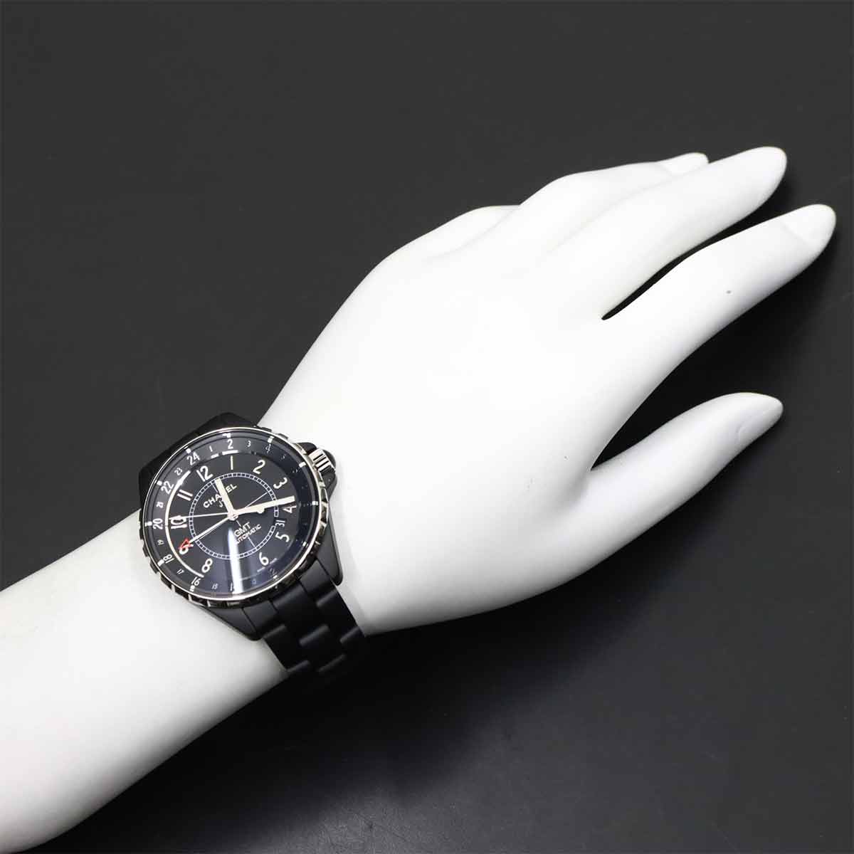 J12 GMT 41mm H3101 Mens Watch Date Black Ceramic Automatic