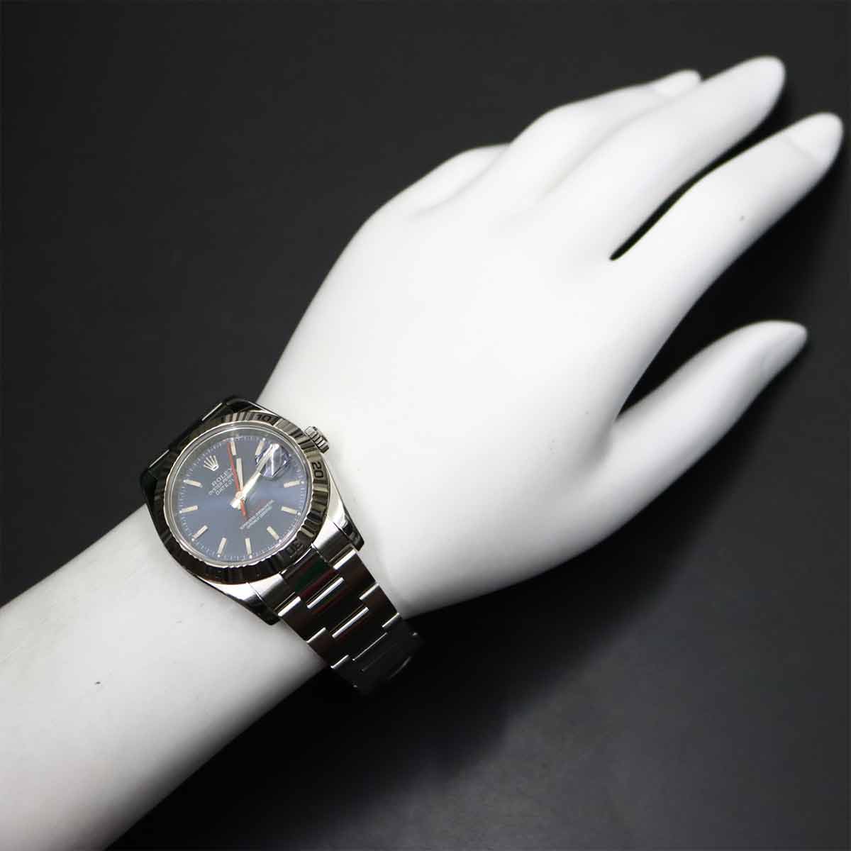 Datejust Turnograph 116264 Serial F 750 K18WG Blue Dial Mens