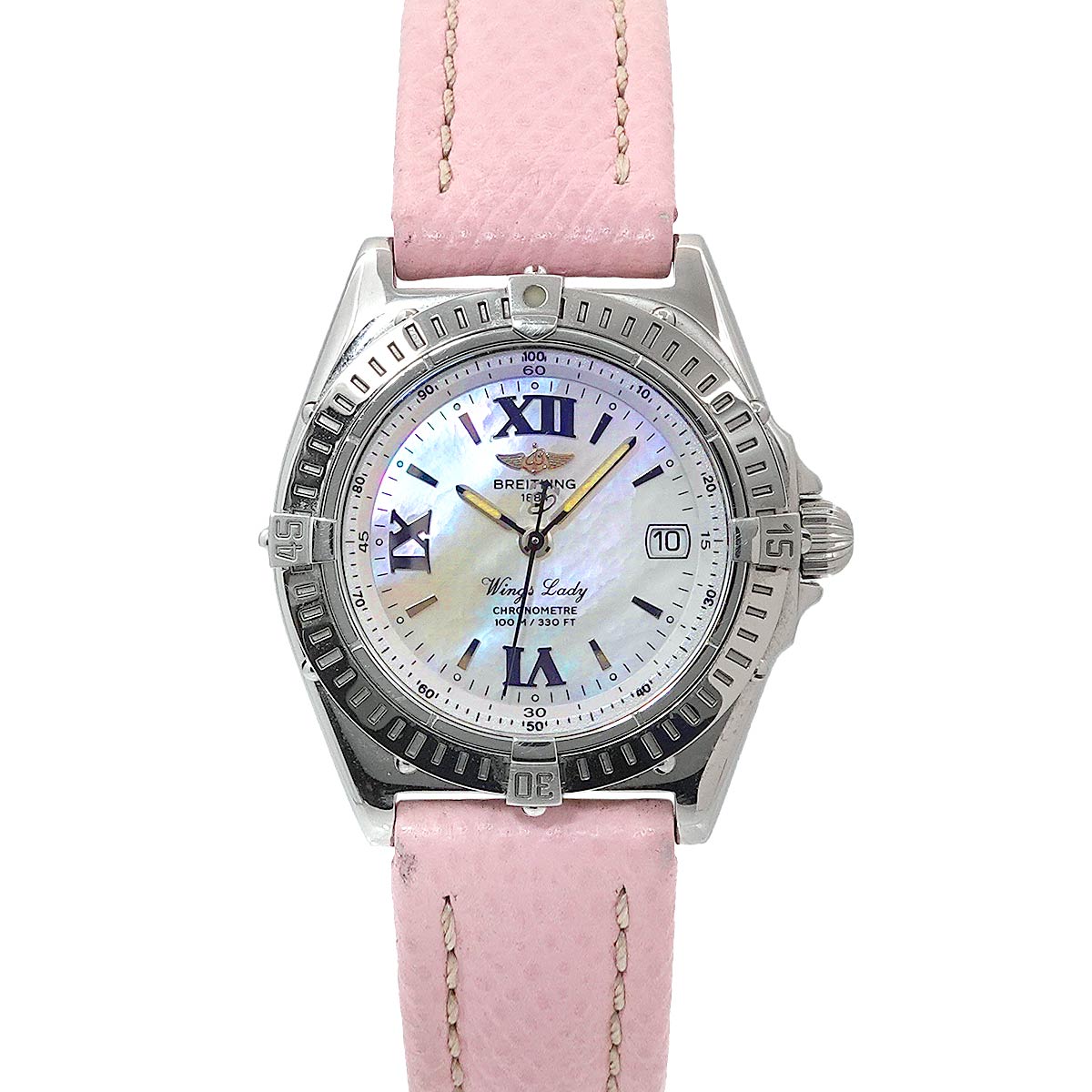 Wings Lady A67350 A685A18SBD Quartz White Shell Dial Ladies
