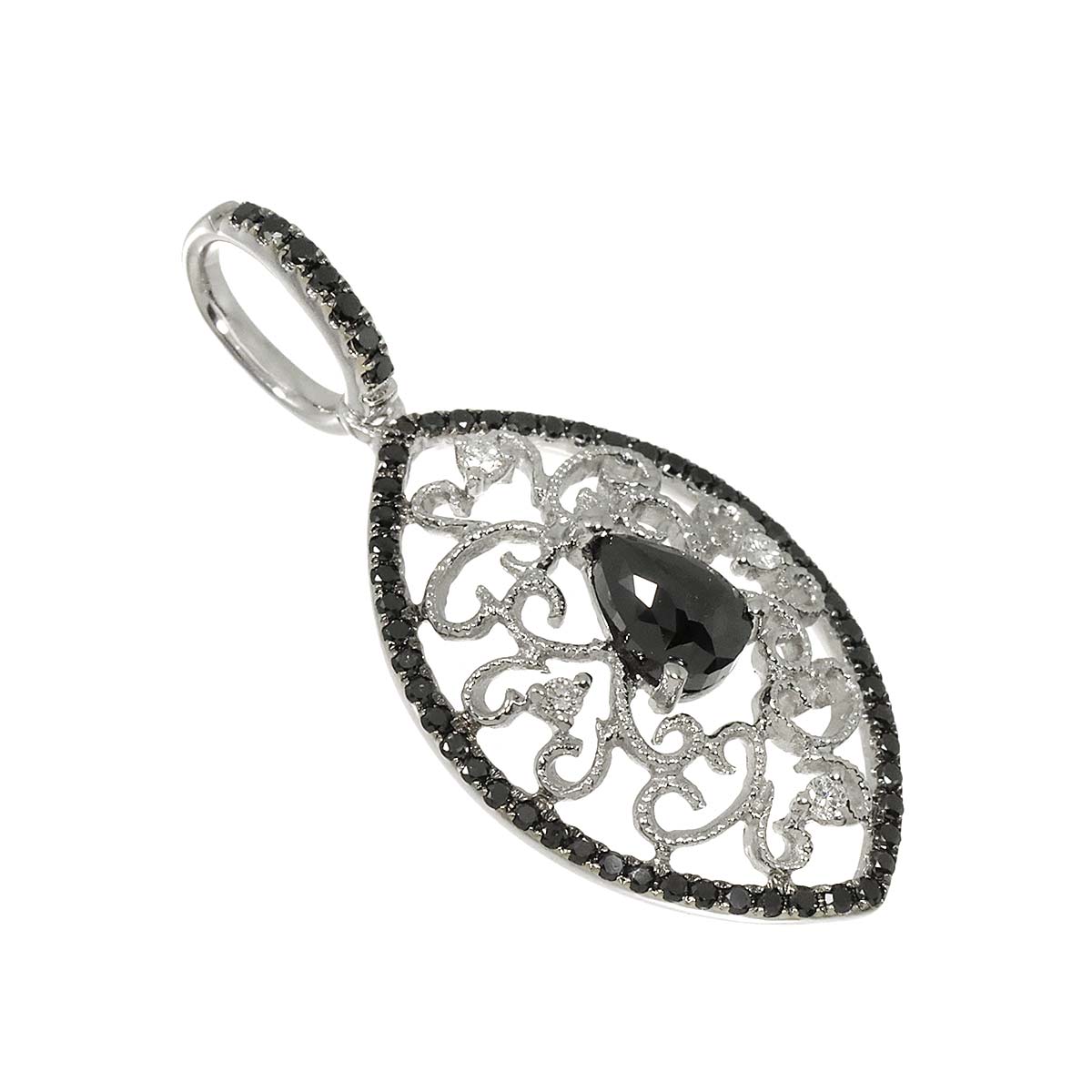 Diamond 0.30ct/0.50ct Pendant Top 18K K18 WG White Gold 750