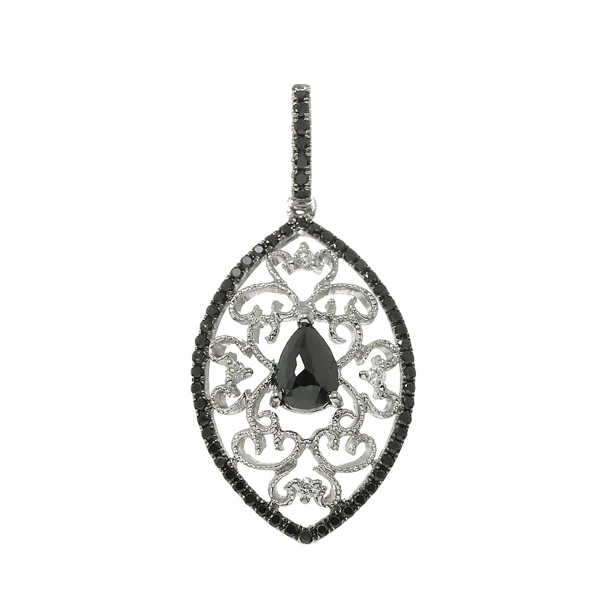 Diamond 0.30ct/0.50ct Pendant Top 18K K18 WG White Gold 750