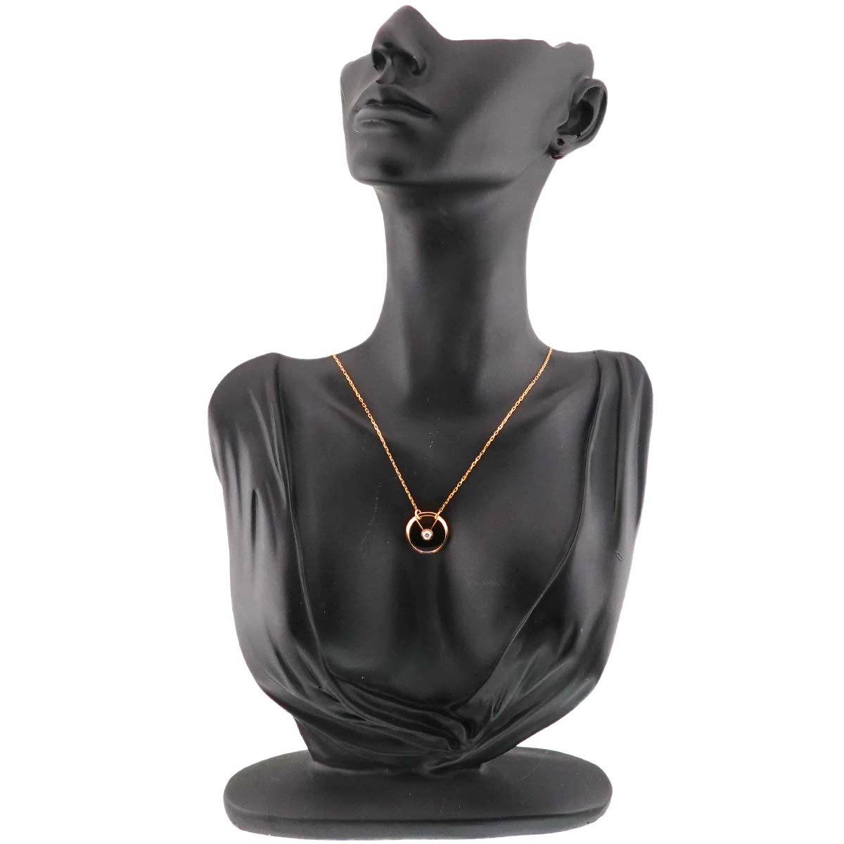 Amulette De Onyx Diamond Necklace SM 18K Pink Gold 750