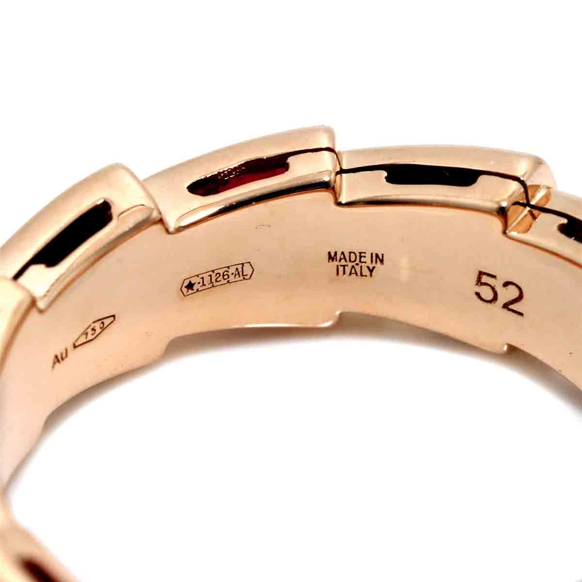 Serpenti Viper Carnelian Diamond Ring 18K PG size52 5.75-6(US)