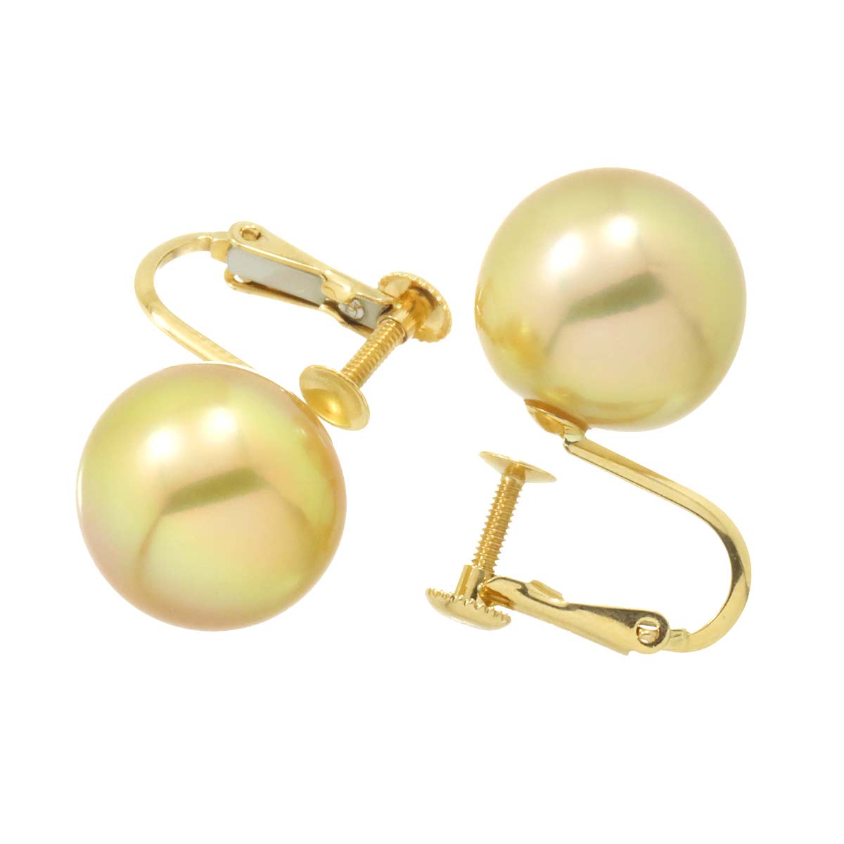 South Sea pearl Necklace Earrings Clip on SV 18K YG 750 90304311