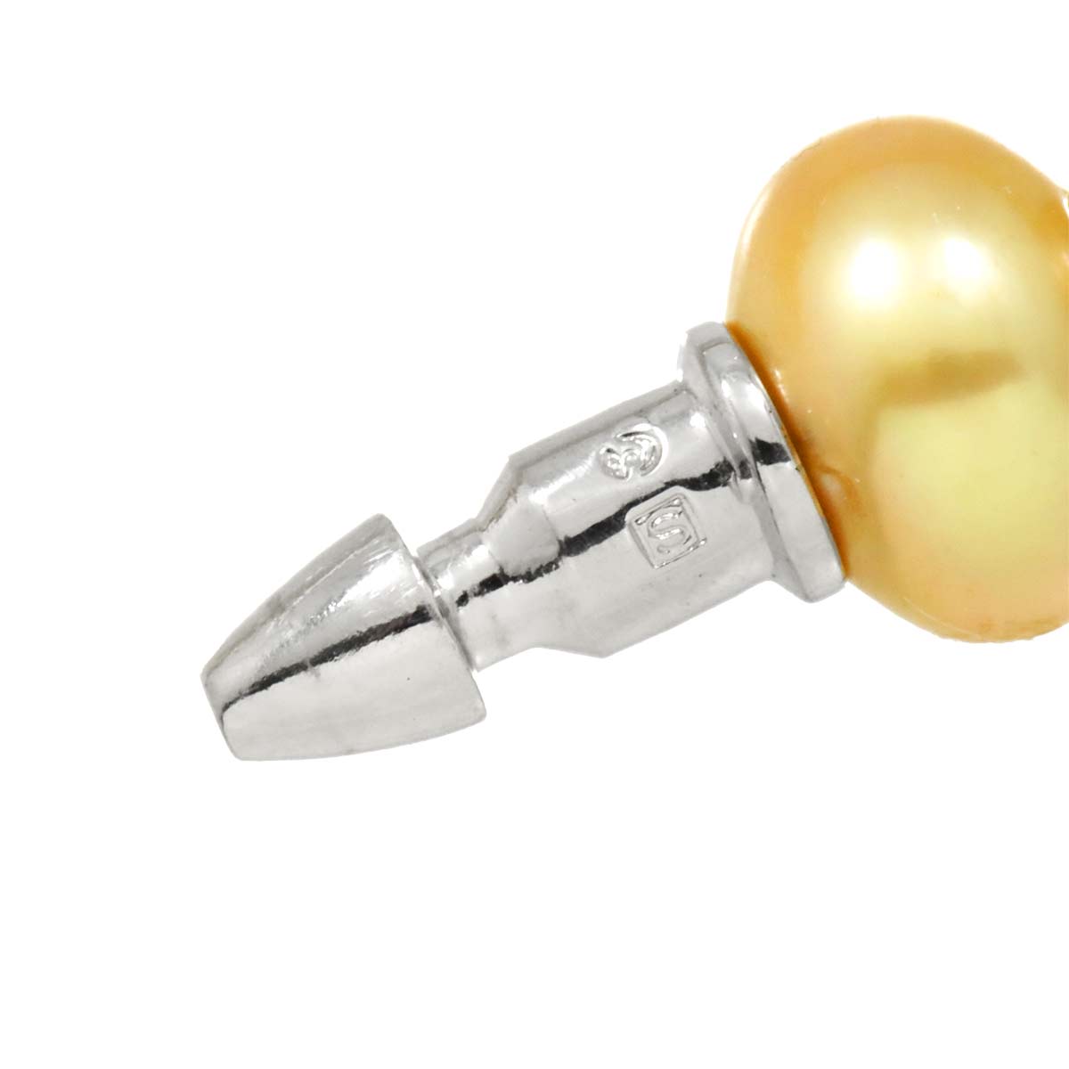 South Sea pearl Necklace Earrings Clip on SV 18K YG 750 90304311