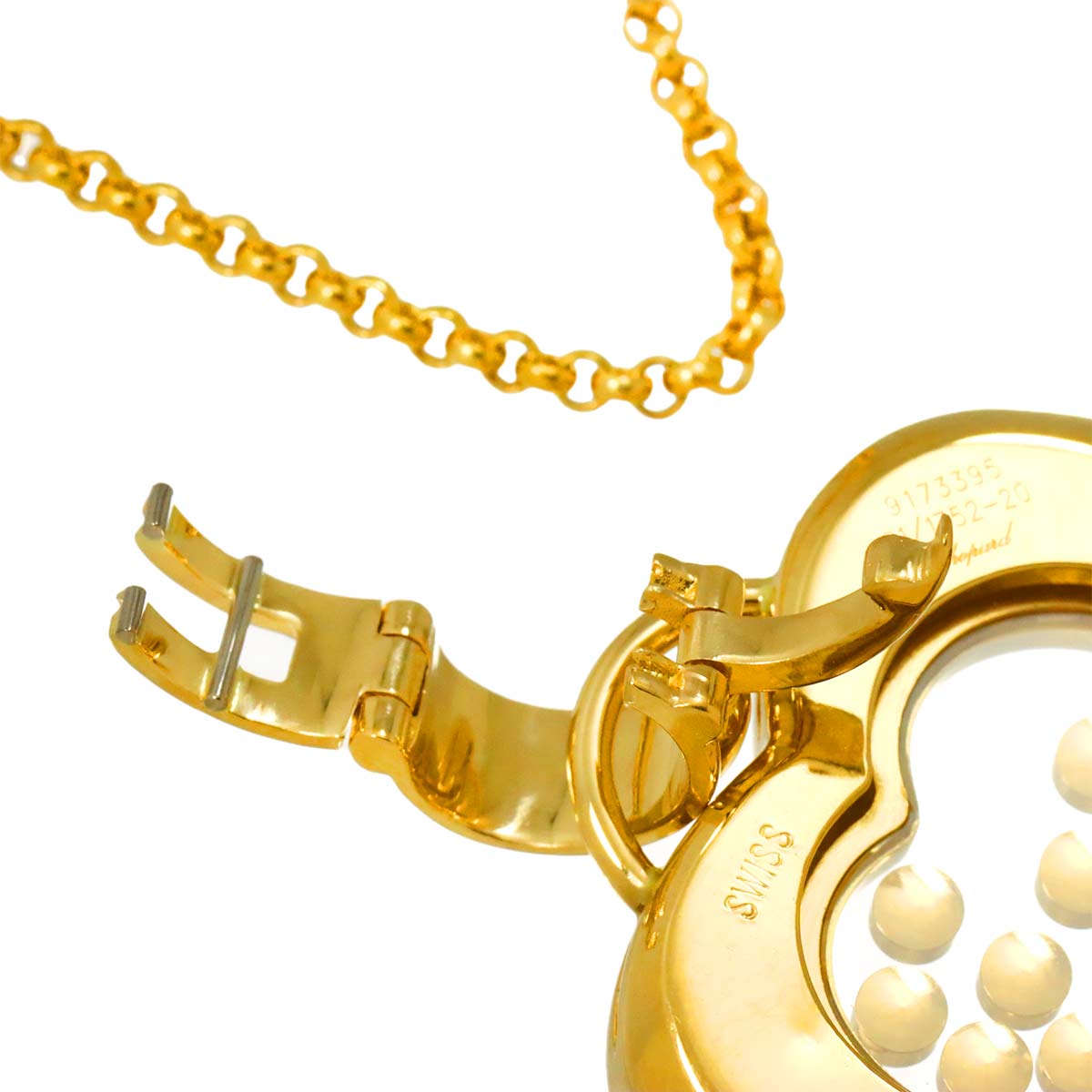 Happy Diamond Heart Necklace 18K Yellow Gold 750