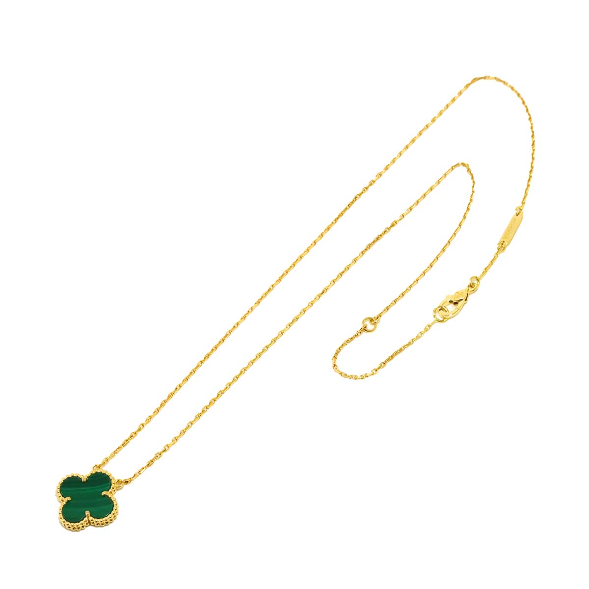Vintage Alhambra Malachite Necklace 18K YG 750