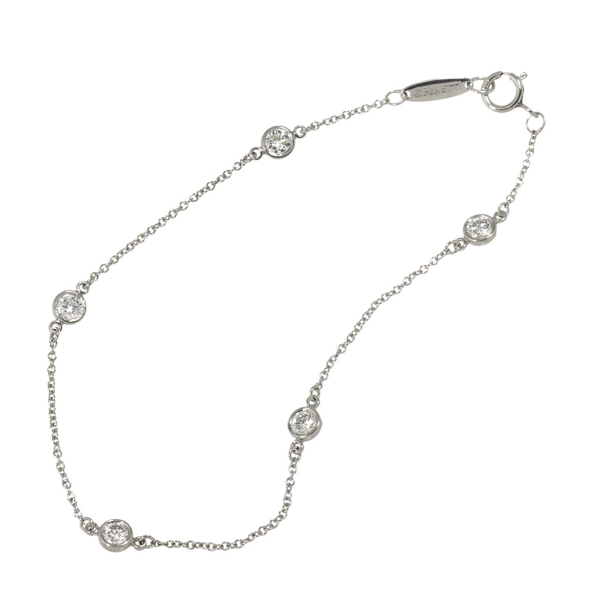 By The Yard Diamond 5P Bracelet Platinum