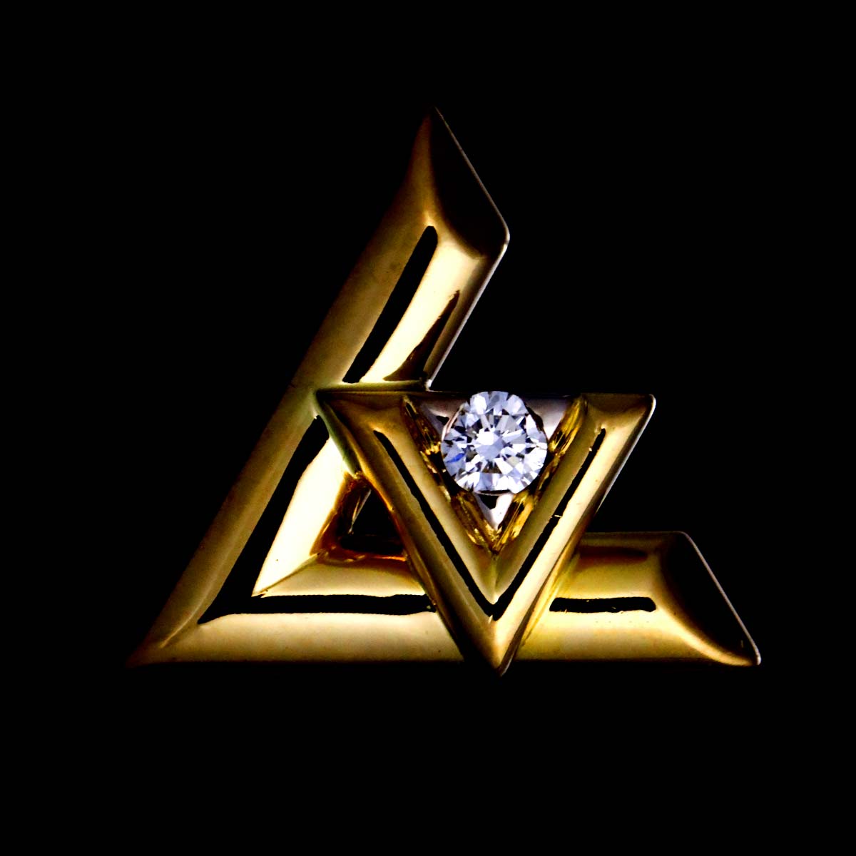 VOLTONE Diamond Earring Pierced 18K YG 750 One Piece only