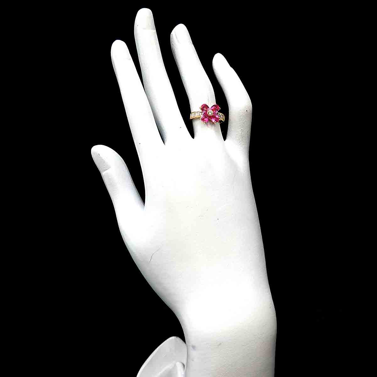 Sapphire 1.79ct Diamond 0.47ct Ring 18K YG Size:5.75-6US