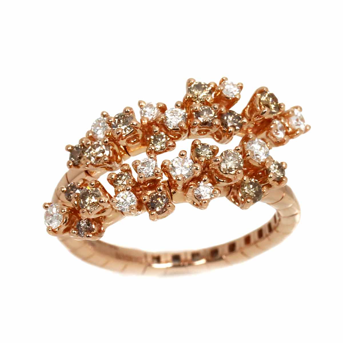 Mimosa Diamond Ring 18K Pink Gold 750 size5.25(US)