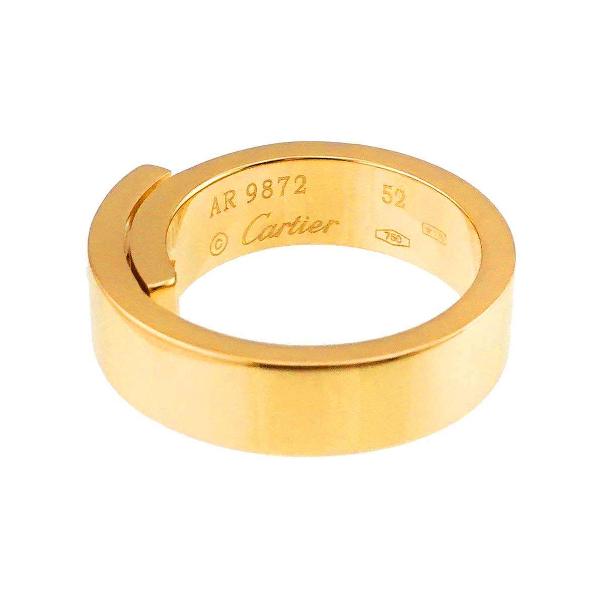 Anniversary Ring Diamond 18K Yellow Gold 750 size52 5.75-6(US)