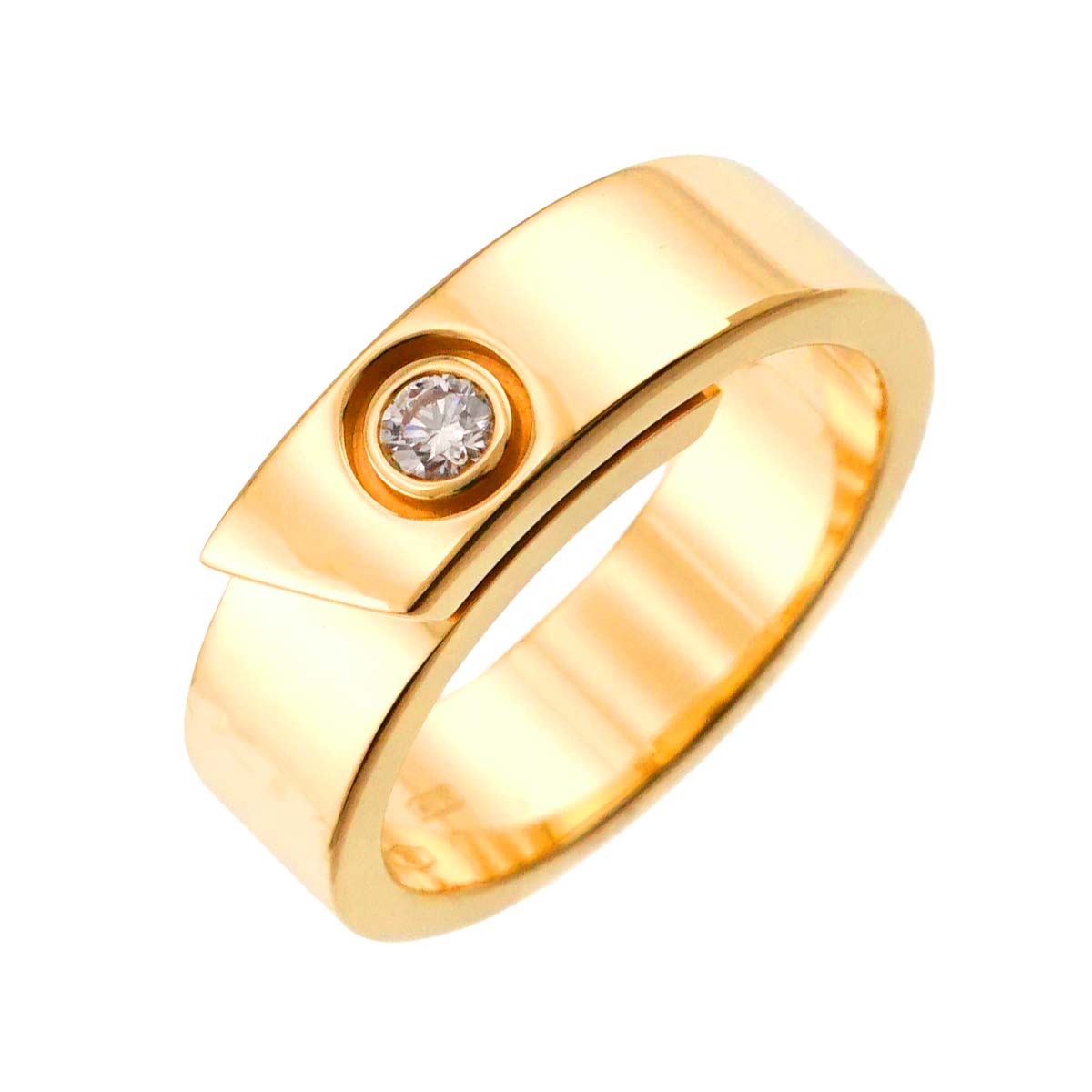 Anniversary Ring Diamond 18K Yellow Gold 750 size52 5.75-6(US)