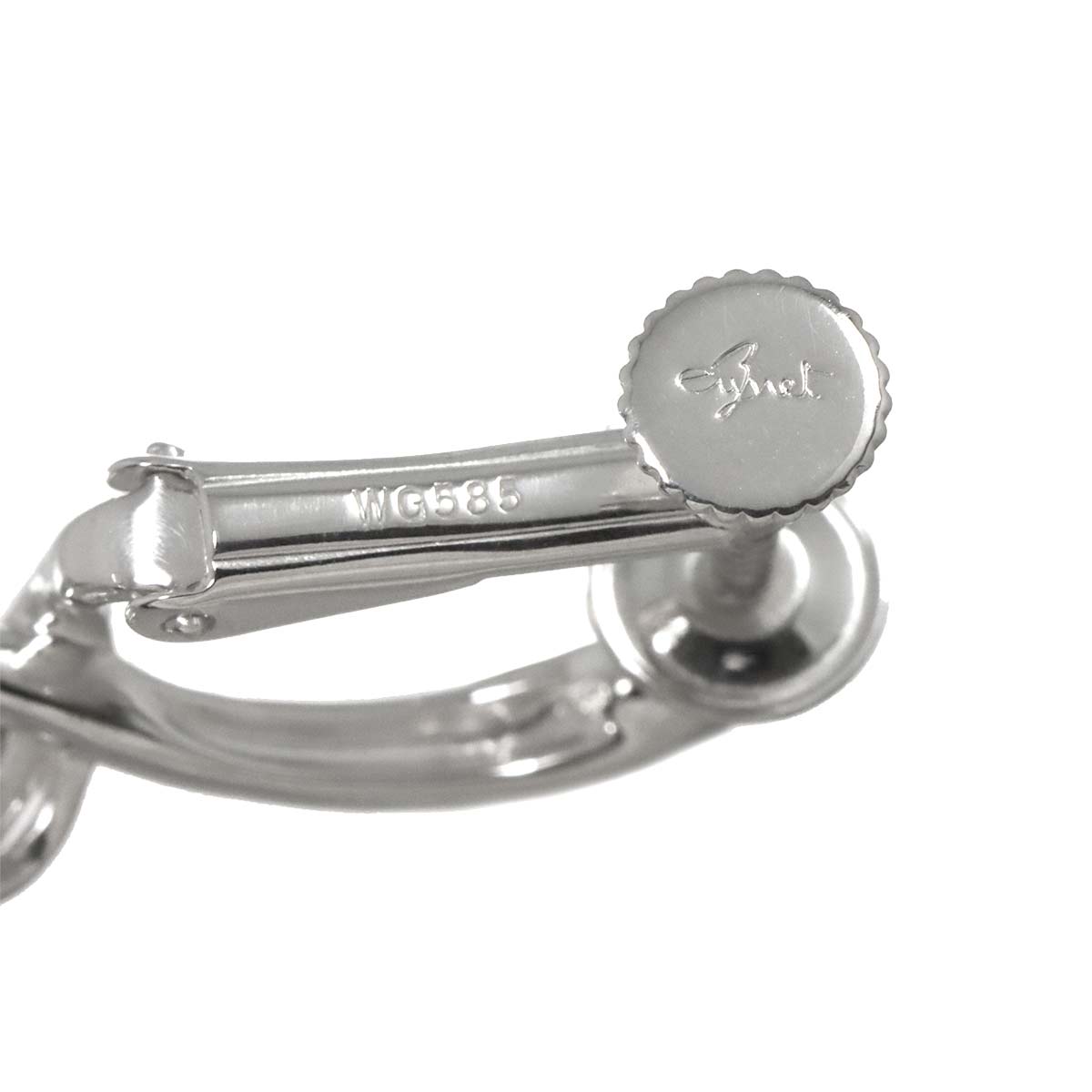 Diamond 0.46ct Earrings Clip on 18K 14K WG 750 585