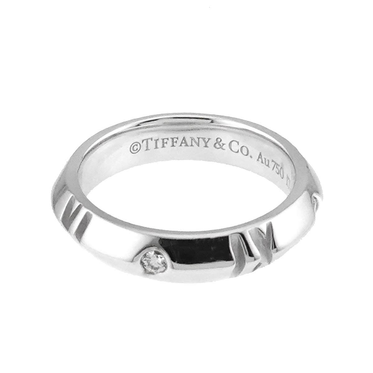 Atlas Diamond 0.10ct Ring 18K White Gold 750 size4.75-5(US)