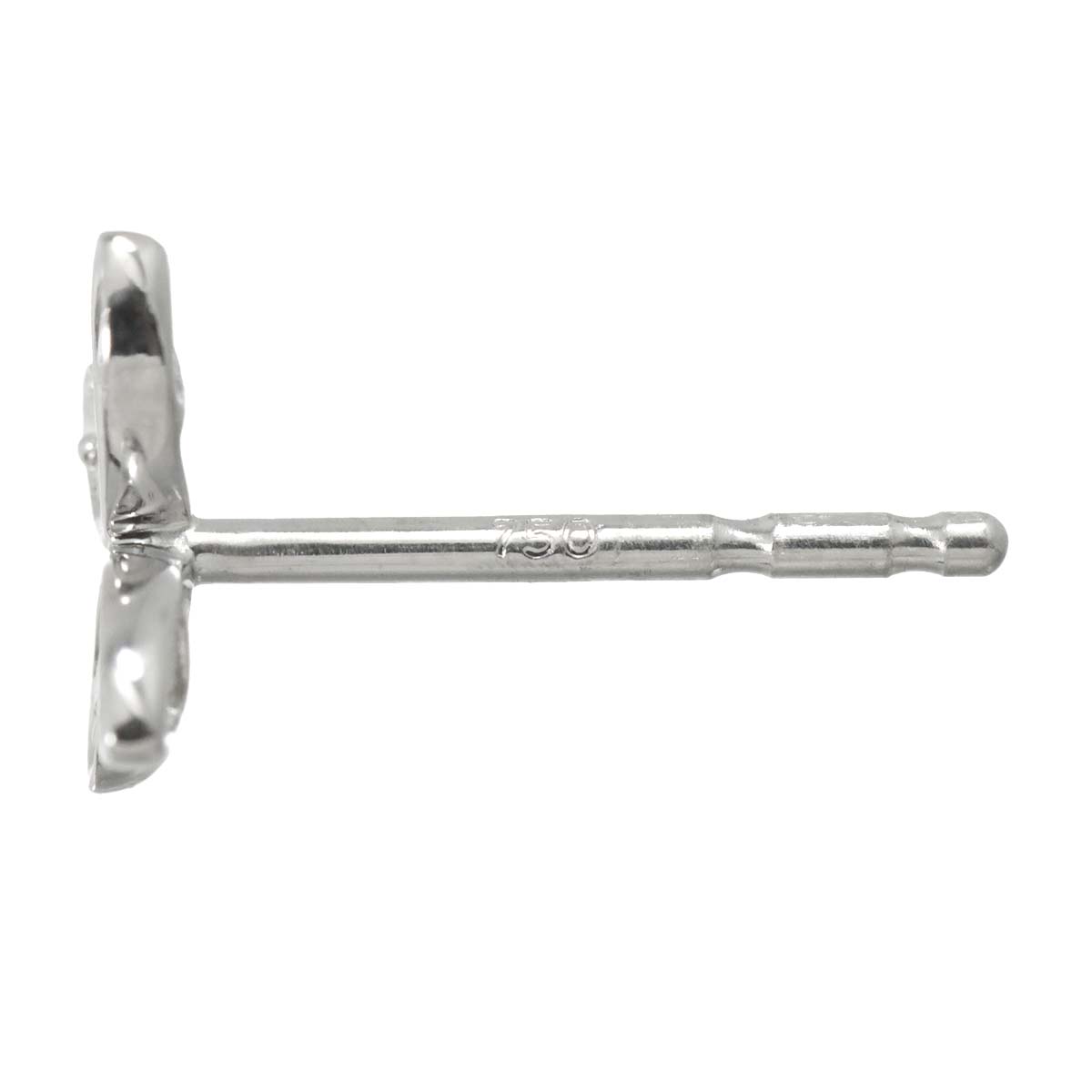 Pave butterfly Diamond Earrings Pierced 18K WG 750