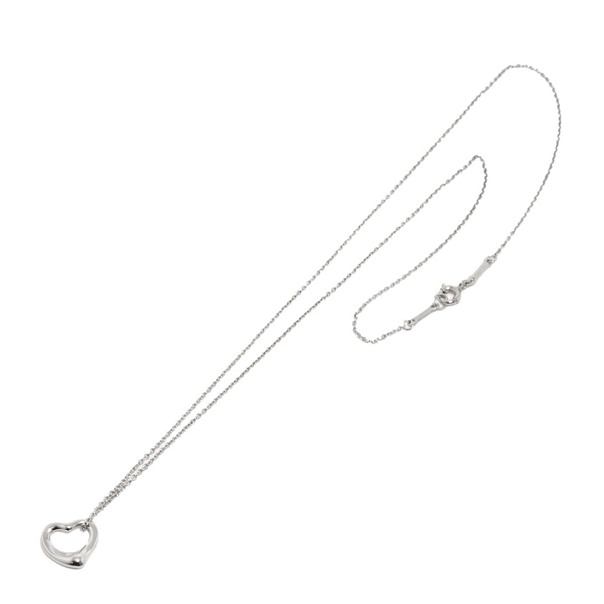 Open Heart Necklace Platinum