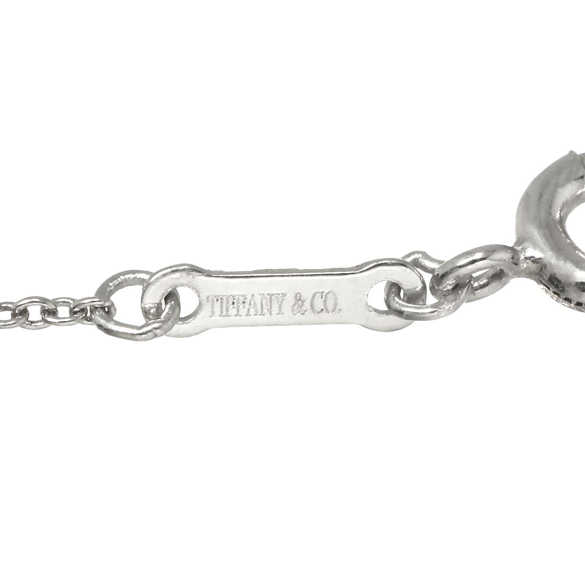 Open Heart Necklace Platinum